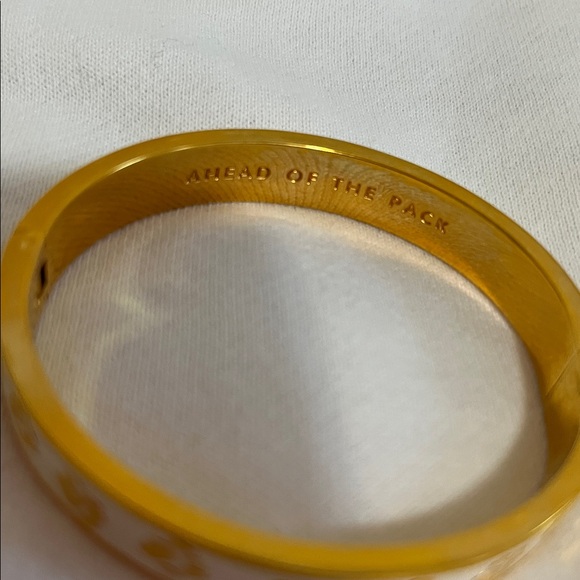 Kate Spade Gold and White Paw Bangle - Picture 3 of 8